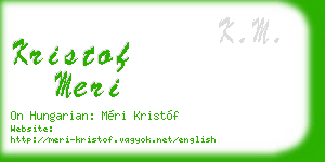 kristof meri business card