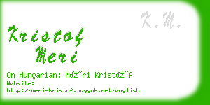 kristof meri business card